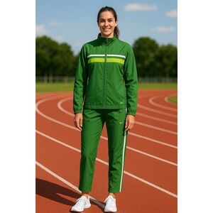 Nike Silver Tab Two-Piece Green Windbreaker‎ Tracksuit Woman M Running Sports